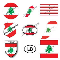 Lebanon Decal Car Accessories Map with Flag Inside Lebanese Sticker Decal Die Cut Vinyl National Flag Car Decoration KK13cm