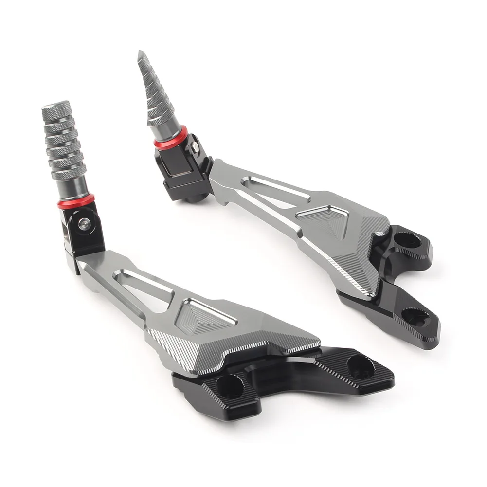 Gray CNC Rear Passenger Footrest Foot Rest Pegs Rearsets for BMW 2010 2011 2012 2013 2014 2015 2016 2017 2018 S1000RR