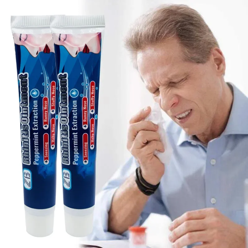 Pomada Nasal Herbal para Tratamento de Rinite, Rinite e Sinusite, Rinite Creme, Comichão e Rinite, Ajudar a Respirar e Respirar, 20g, 3PCs