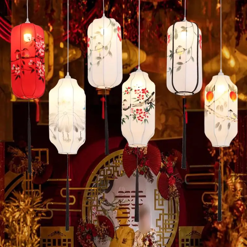 

Wedding decoration Pendant light props Chinese retro lamp ceiling hand-painted lanterns chandeliers road guides home decor