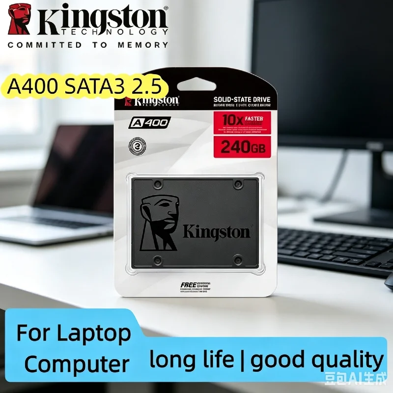 Kingston 2.5 Inch SATA III Solid State Drive Kingston A400, Original HDD Replacement SSD for Desktop Laptop