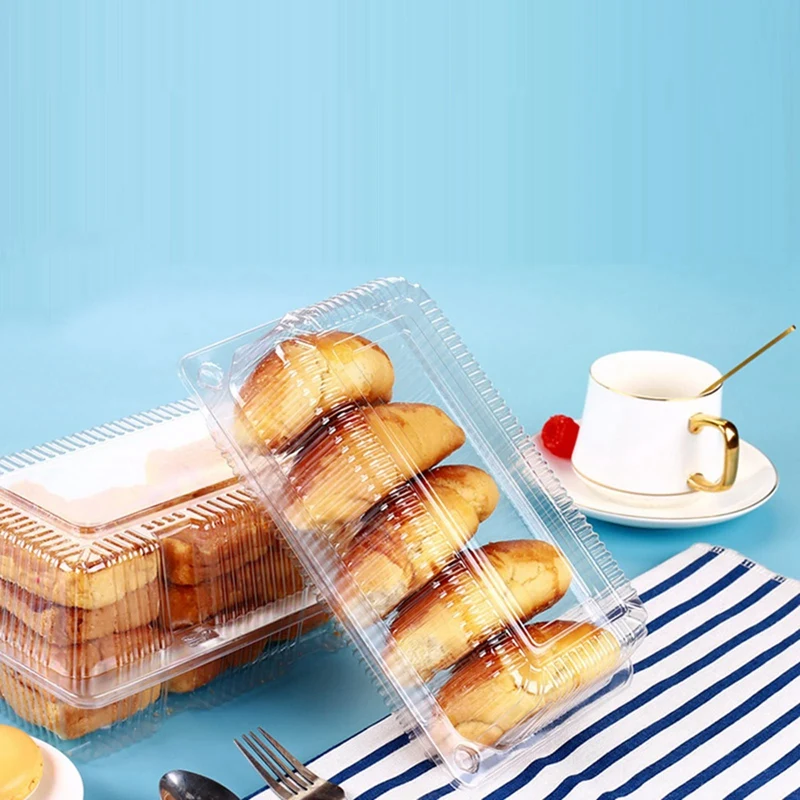 100 Pieces Cake Slice Boxes Individual, Cake Boxes For Cake Portions, 7.3 Inch Food Takeaway Containers For Muffin,Salad