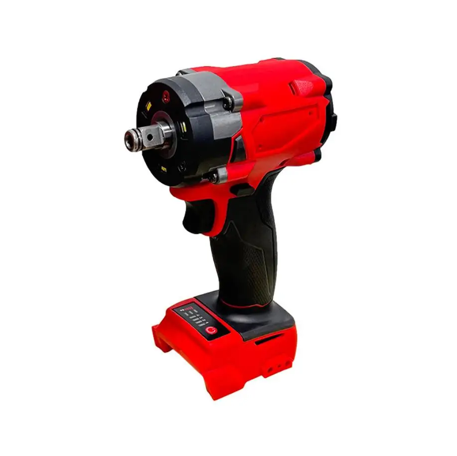 

500N.m Brushless Impact Wrench 1/2" Repair Cordless Screwdriver 4 Gears Hexs Socket Adapter Kit for Milwaukee 18V Battery