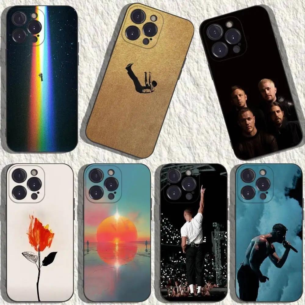 

I-Imagine Dragons Phone Case For iPhone 17,16,15,14,13,12,11,Plus,Pro Max,XS,X,XR,SE,Mini,8,7,Soft Silicone Black Cover
