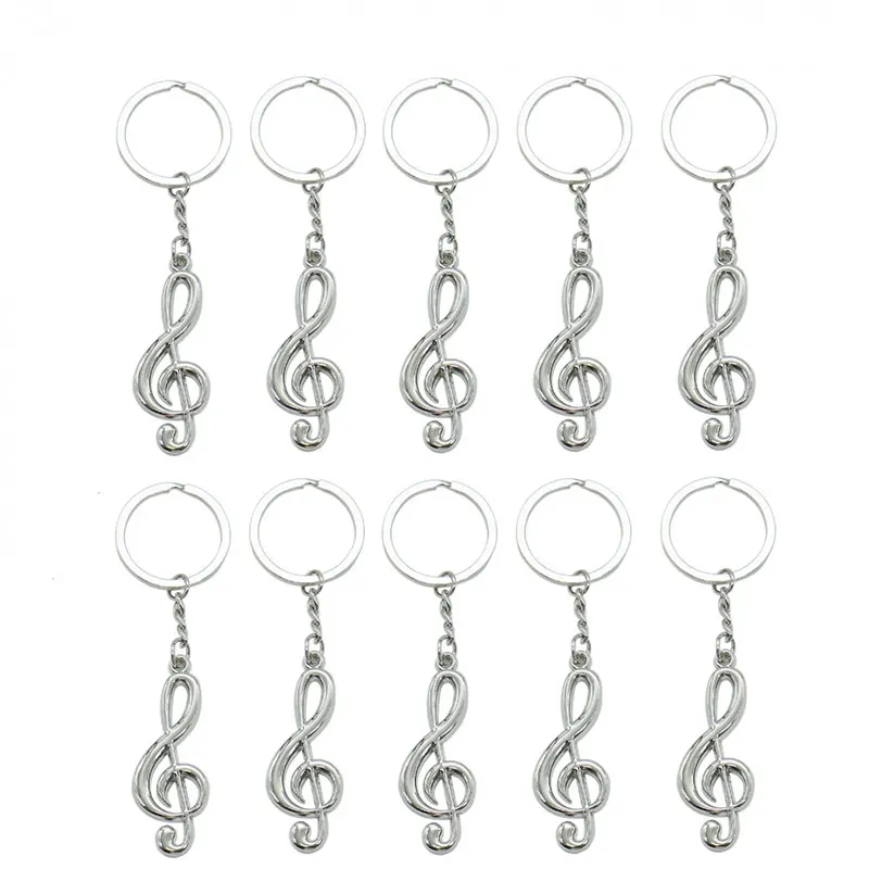 

20Pcs Metal Musical Note Music Symbol Key Rings Keyfob Keyrings Keychains for Decoration