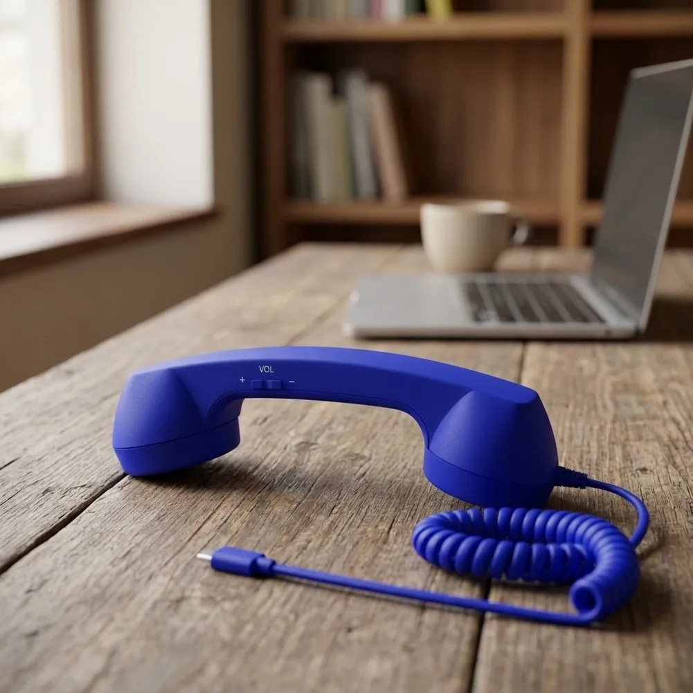 For Retro-Looking Handset with Type-C Termination Point and ABS Material Properties Supporting Regular Handling