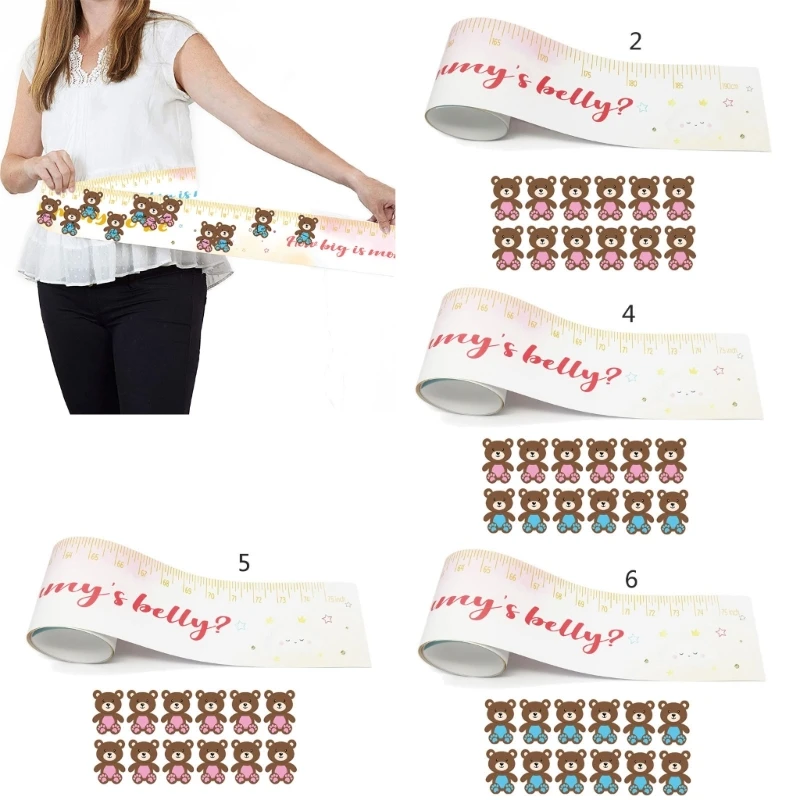 How Big is Moms Belly Guessing Baby-Shower Games Include Mommy's Belly Sign 12 Footprint Stickers, Gender Neutral B03E