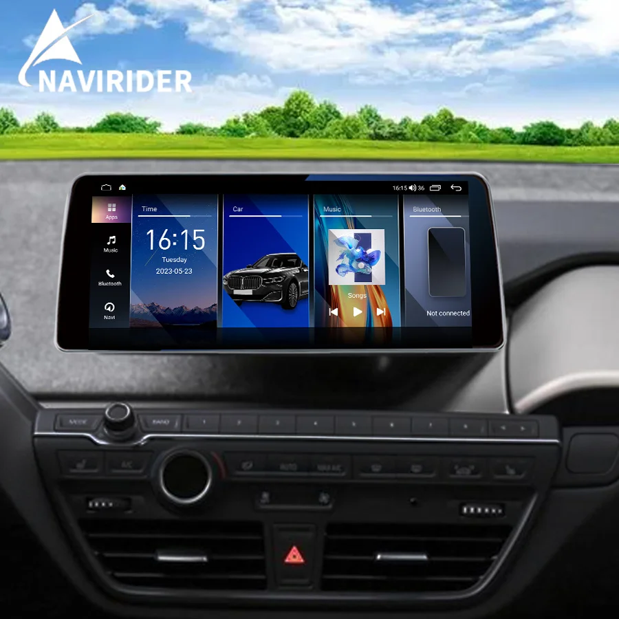 

Android 13 беспроводной CarPlay для BMW i3 I01 NBT EVO System 2013-2020 с авто Mirror Link AirPlay Автомобильная камера заднего вида GPS