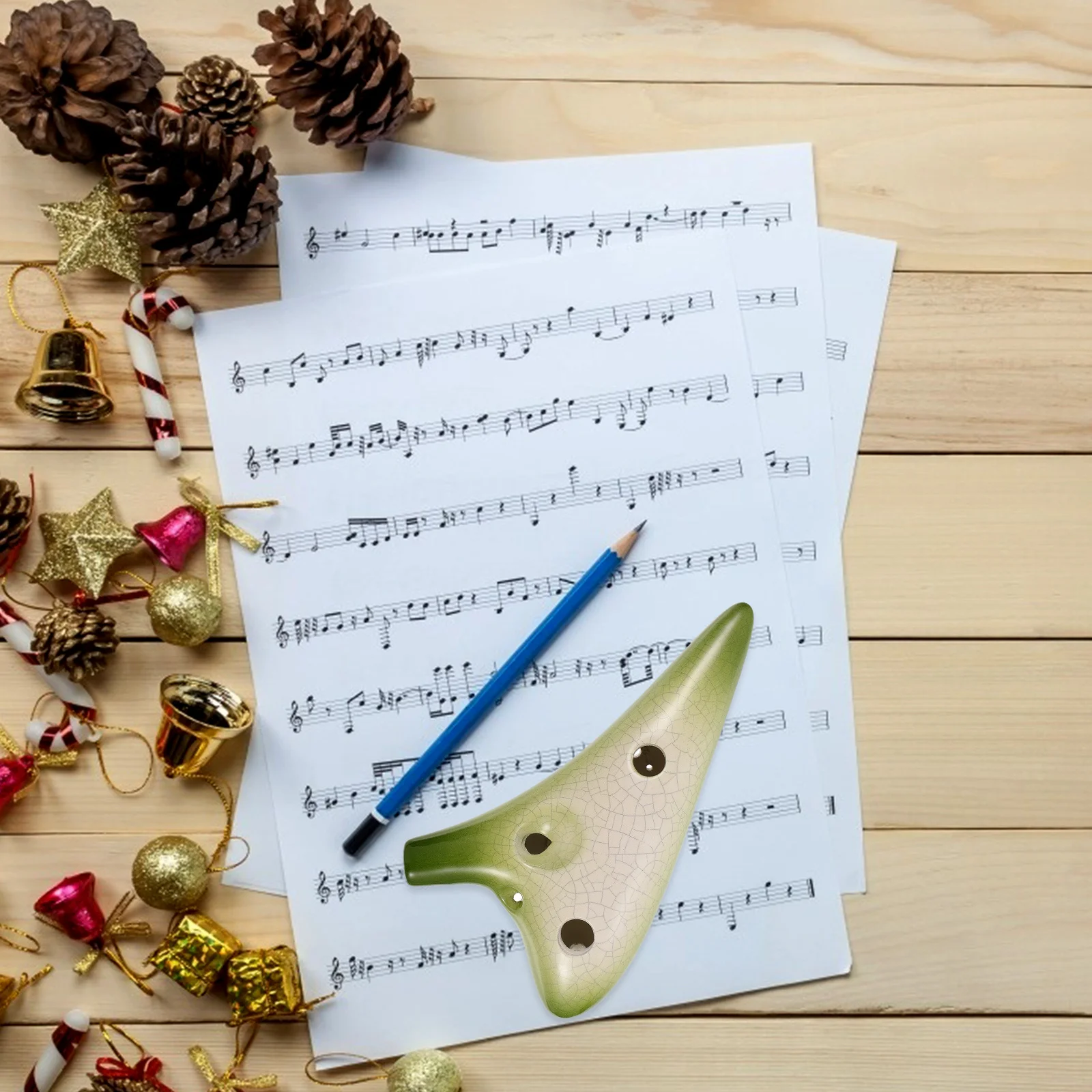 

Ocarina Small Beginners Ethnic Instrument Flute Green Portable Classical Music Lovers Gift