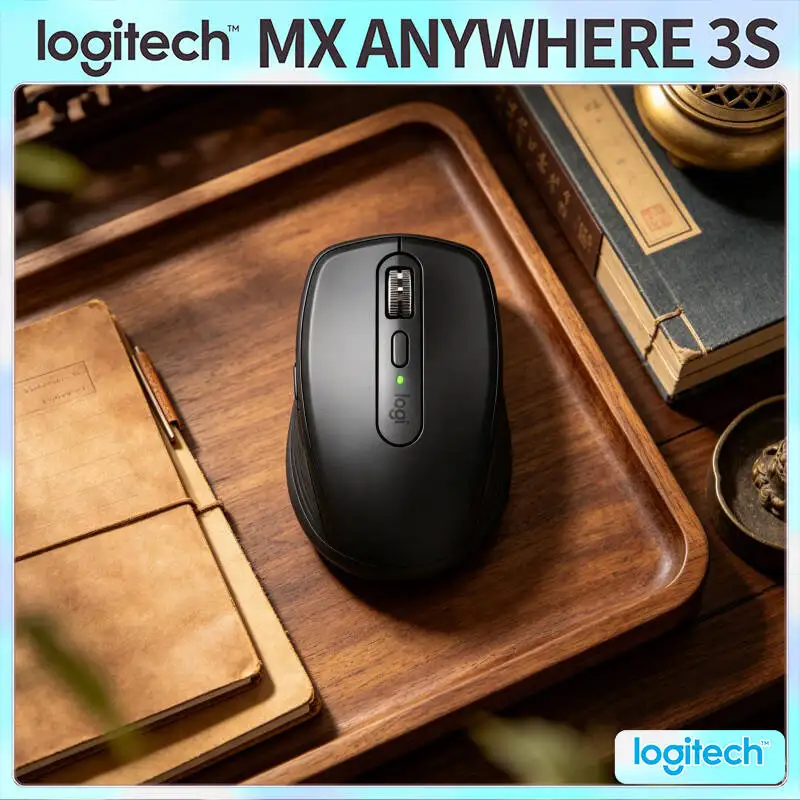 Ergonomic MX Anywhere 3S - Darkfield 8K DPI, Precision Grip, Suitable for Flower Shop & Customer Service Desk