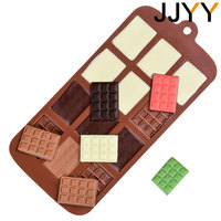 JJYY Silicone Mold 12 Even Chocolate Mold Fondant DIY Candy Bar Mould Cake Decoration Tools Kitchen Baking Accessories