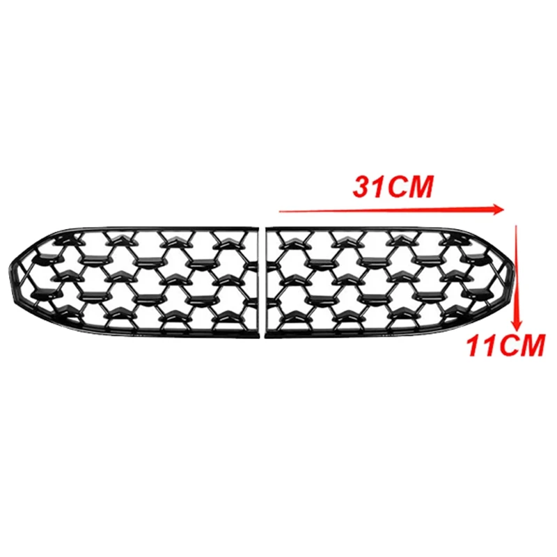 

6Pcs Car Front Lower Grille Bumper Grille Cover Decoration For Mazda CX30 CX-30 2020-2021