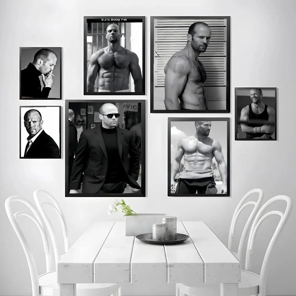 j-Jason Statham Action_Star Poster Stickers, suitable for game rooms, bedrooms, corridors, home wall art decor, gifts