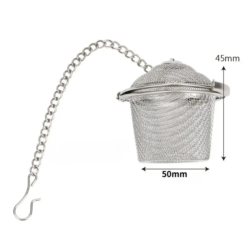 1PCS Tea Spice Strainer Seasoning Ball Stainless Steel Teakettle Locking Tea Filter Reusable