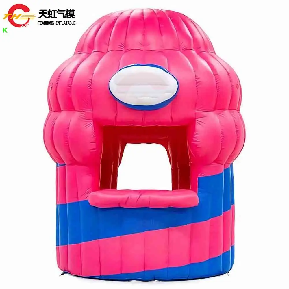 

Fast Ship Pink Ice Cream Inflatable Snack Booth Stand Air Blow Up Inflatable Drinks Food Selling Tent