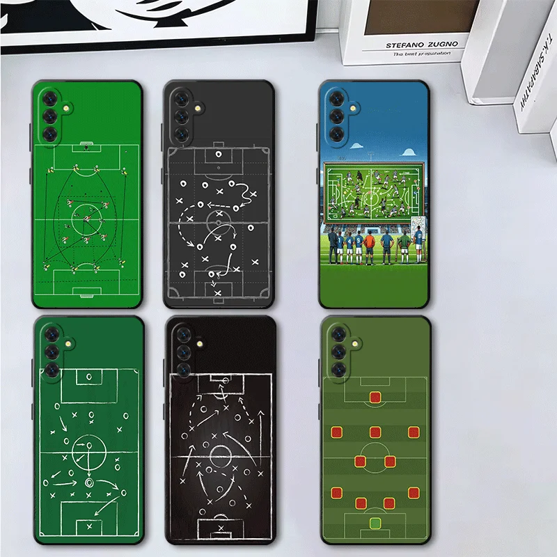 Football Soccer Tactics Time Soft Phone Case for Samsung A17 A37 A57 A16 A26 A36 A56 A15 A25 A35 A55 A14 A24 A34 A54 A13 A23 A33