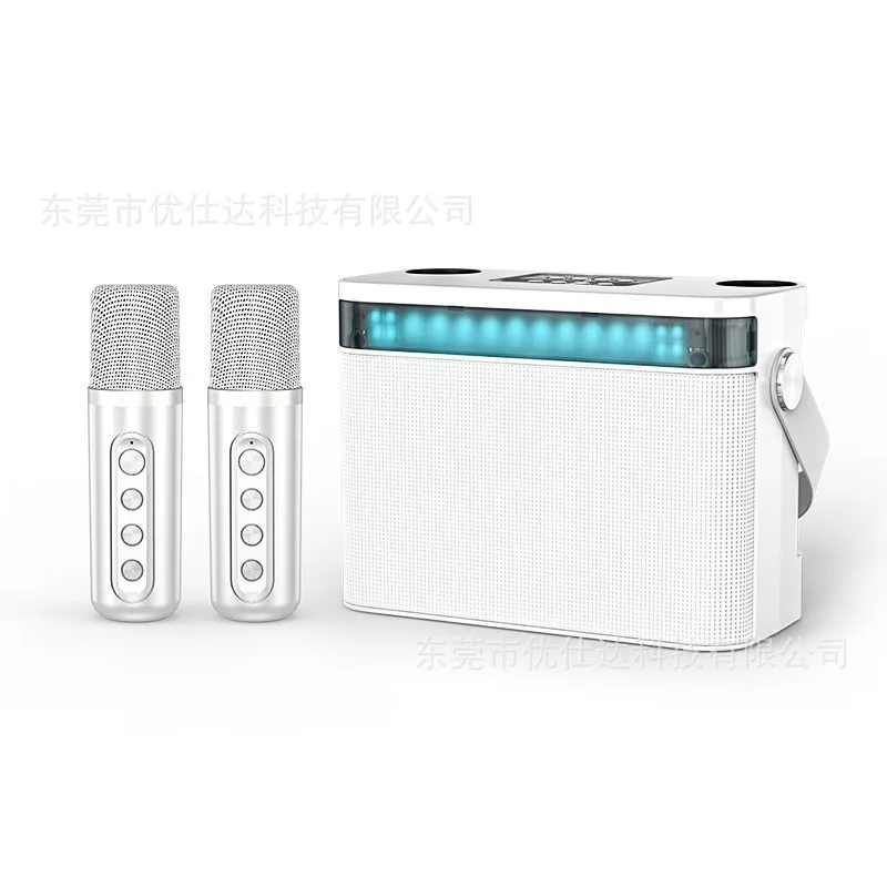 

YS224 karaoke set, song sound card stereo, wireless dual microphone speaker all-in-one machine