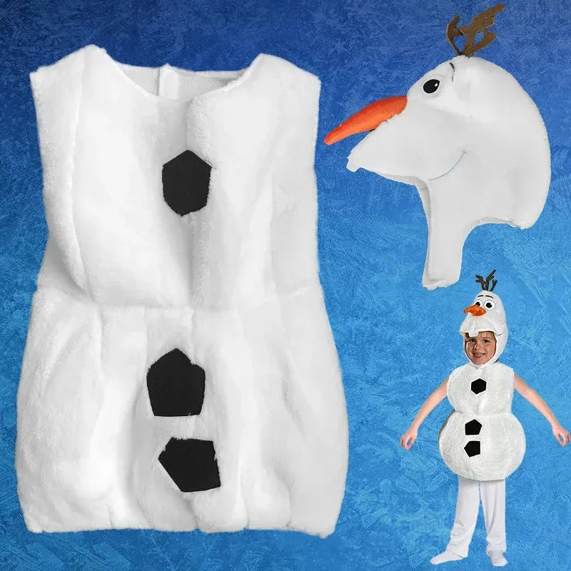 SUPER Funny Infant Child Olaf Deluxe Halloween Costume (3-9Years) 3Pcs 1Set NM34