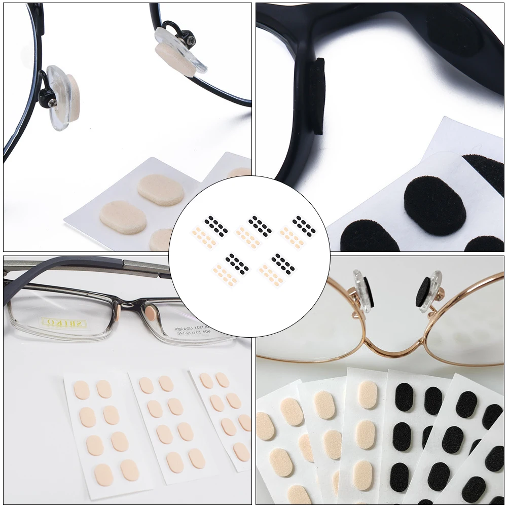 

20 Sheets Non Slip Nose Pads for Glasses Adjustable Eva Sponge Soft Comfortable Self Adhesive Eyeglass Supplies