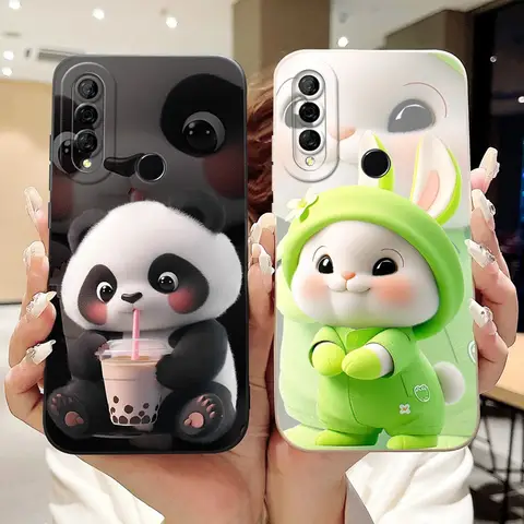 For Huawei P30 Lite Case MAR-LX1A MAR-LX2 Cover Cute Panda Rabbit Soft Silicone Phone Case For Huawei P30Lite Nova 4e Fundas New