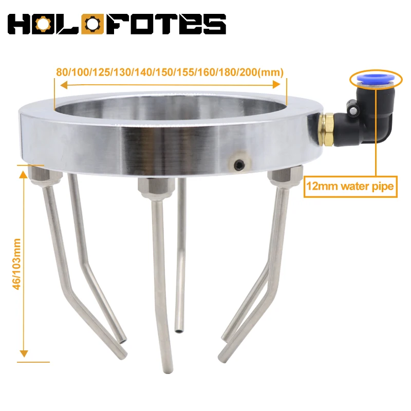 Imagem -06 - Cnc Spindle Tool Cooling Water Ring Bocal de Plástico ou Metal Anel de Pulverização de Água Durável Máquina-ferramenta Cnc 360 Graus Aço Inoxidável