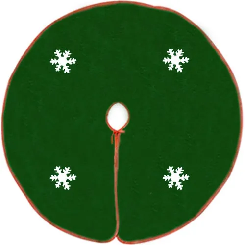 Kostümce Snowflake Patterned Green Christmas Pine Tree Coaster 95 cm