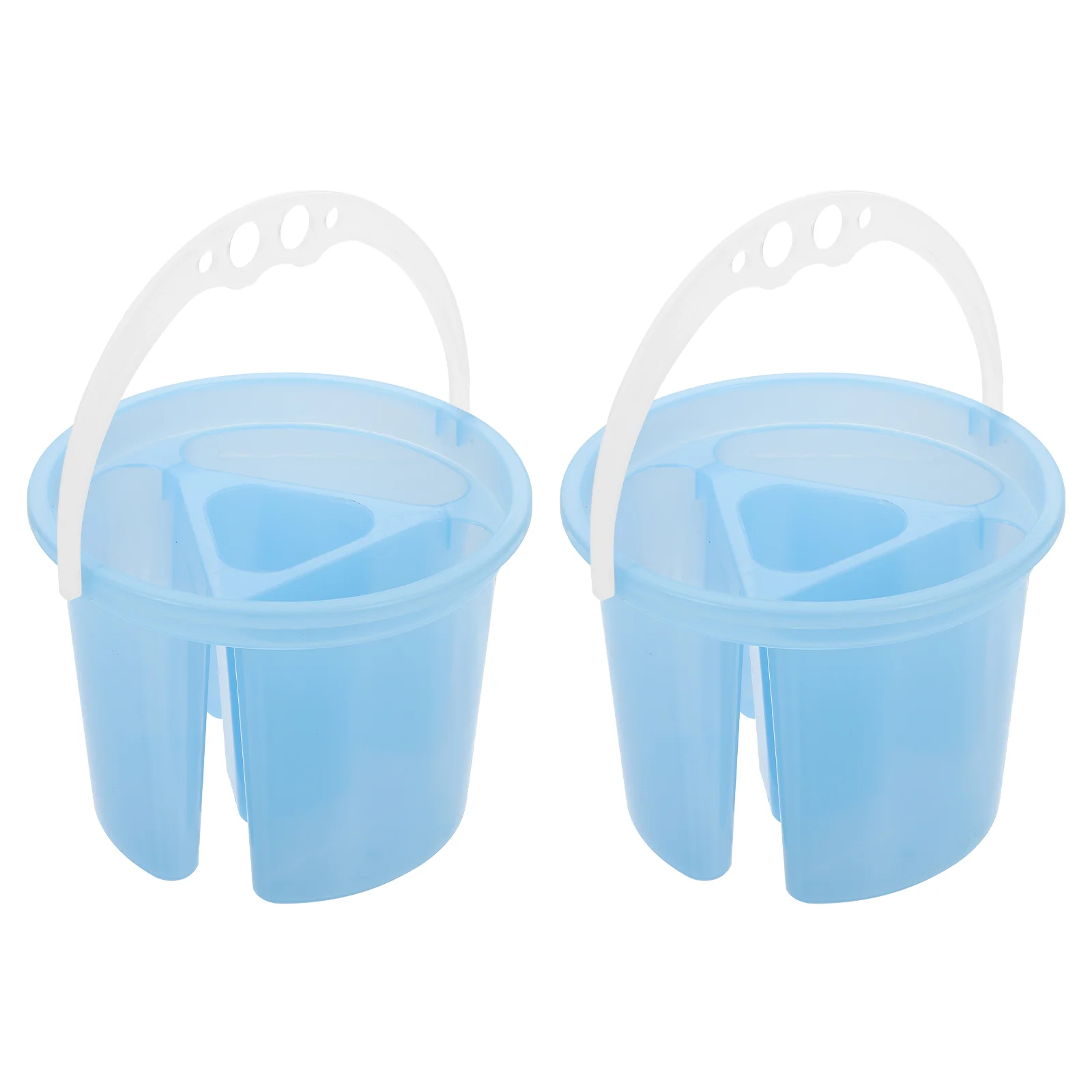 2 Pcs Paint Brush Pencil Bucket Holder Tubs Detergent Basin with Handle Painting Tools Washing Containers Pink Buckets