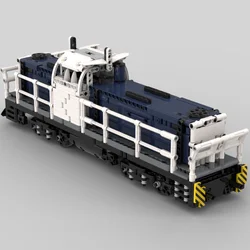 MOC-135727 City Railway Train Cargo Locomotive V2   Buzz Building Block Technology Assembly Model Brick Toy Children's Gifts