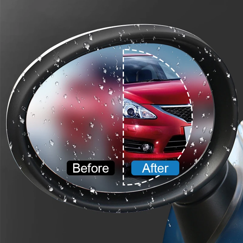 2PCS Car Rainproof Film Anti Fog Car Sticker Mirror Window Clear Film Rain Proof Waterproof Film Auto Sticker Accessories