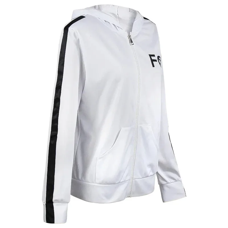 Anime Kemono Jihen Kon Cosplay disfraz chaqueta uniforme traje abrigo blanco pantalones guantes fiesta de Halloween cremallera sudaderas con capucha Setx;