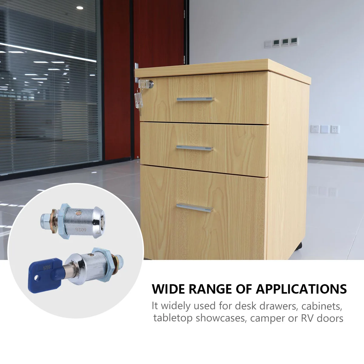 

2Pcs Tubular Cam Locks 27mm for Arcade Machine Coin Door Tool Box Drawer Cabinet Lock Keys Removable Only When Locked