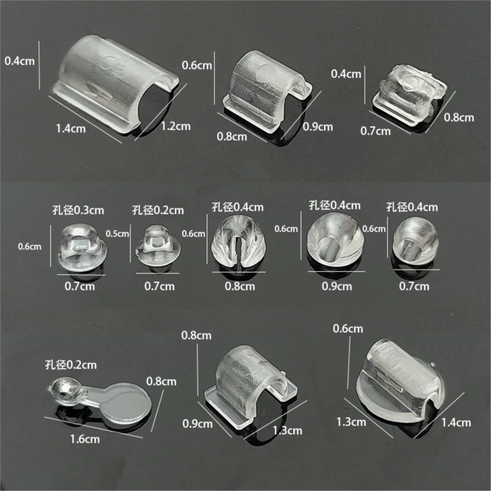 100pcs Clear Hair Rope Setting Buckles Clasp Hair Tie Base Setting Findings for Women DIY Tie Bow Jewelry Accessories Making