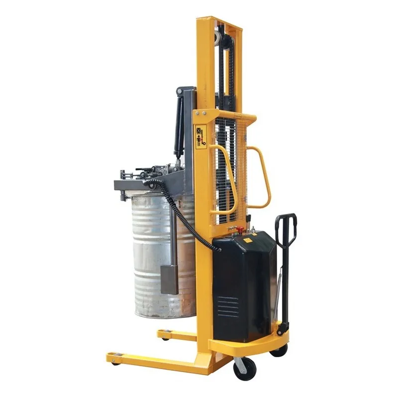 Semi-electric oil drum stacker automatic strut lateral lifting steel oil drum stacker