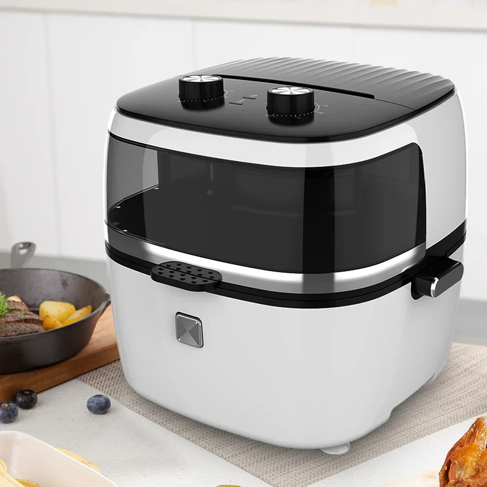 

For Modern 6.5L Electric Air Fryer Oven Non-Stick Stainless Steel Pot Digital Control Double Basket US Square (12L 5.5L 3L)