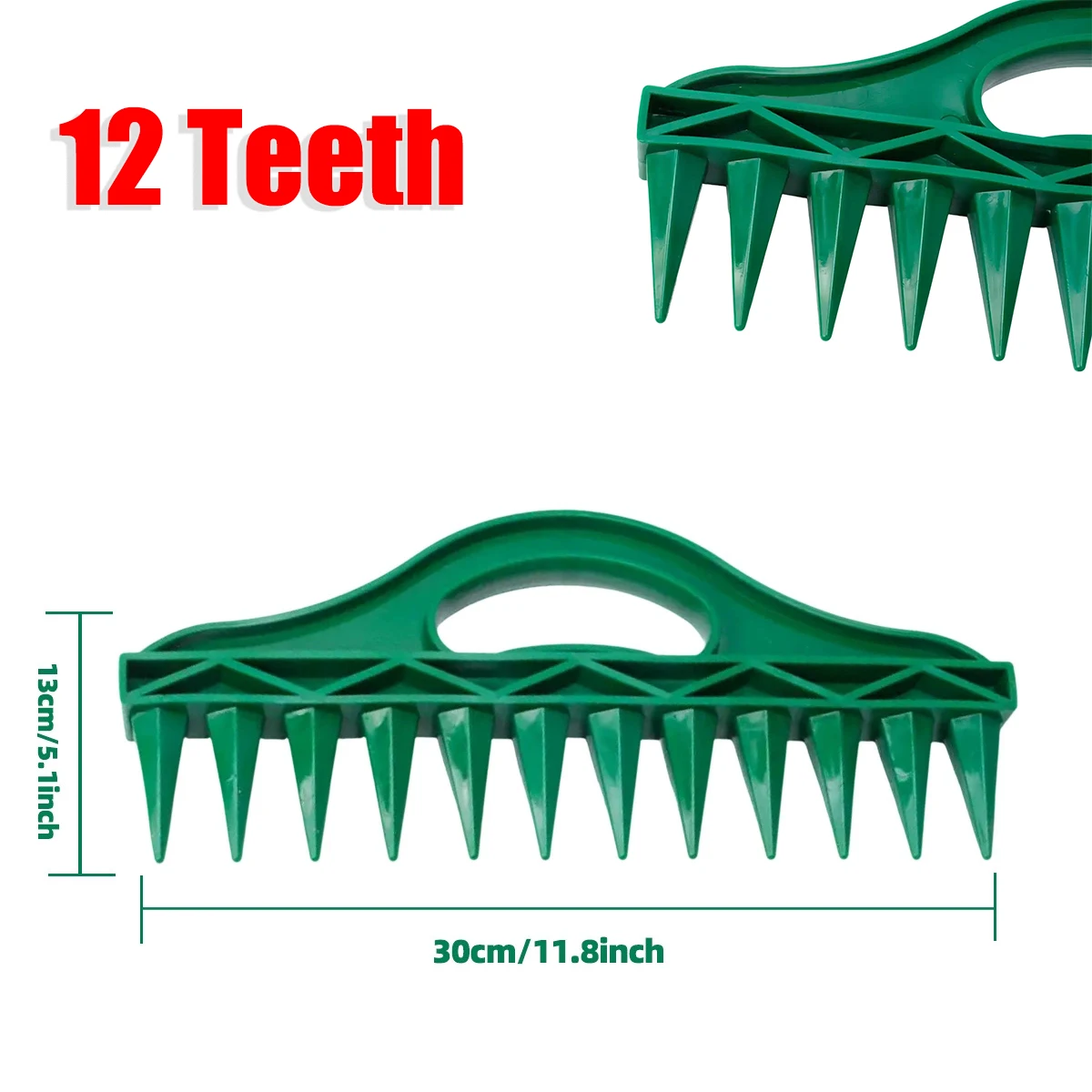 12 Hole Garden Planting Tool Handheld Soil Puncher Seed Spacer Planting Template Seed Sower for Vegetable Flower Seeds