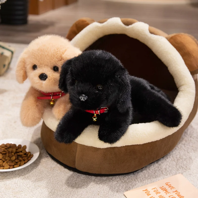 Nette Labrador Hund Plüsch Spielzeug Lebensechte Welpen Weiche Puppe Gefüllte Reallife Tier Liegen Position Hund Kissen Kinder Spielzeug Geburtstag Geschenk