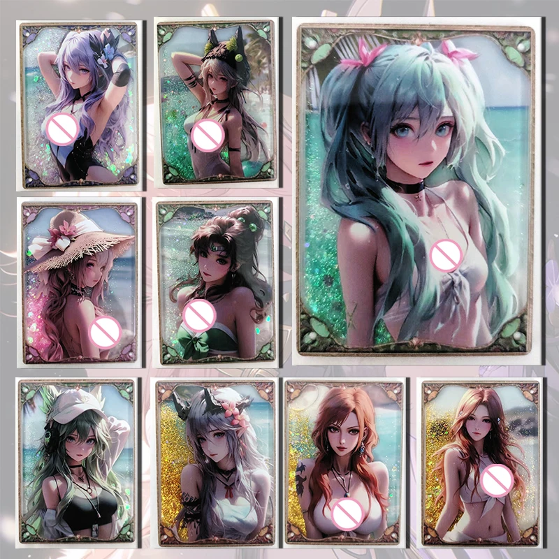 

Goddess Story Xinghai Zhichen PR Quicksand card Hatsune Miku Raiden Shogun Yae Miko Kamisato Ayaka boy collection Birthday gift