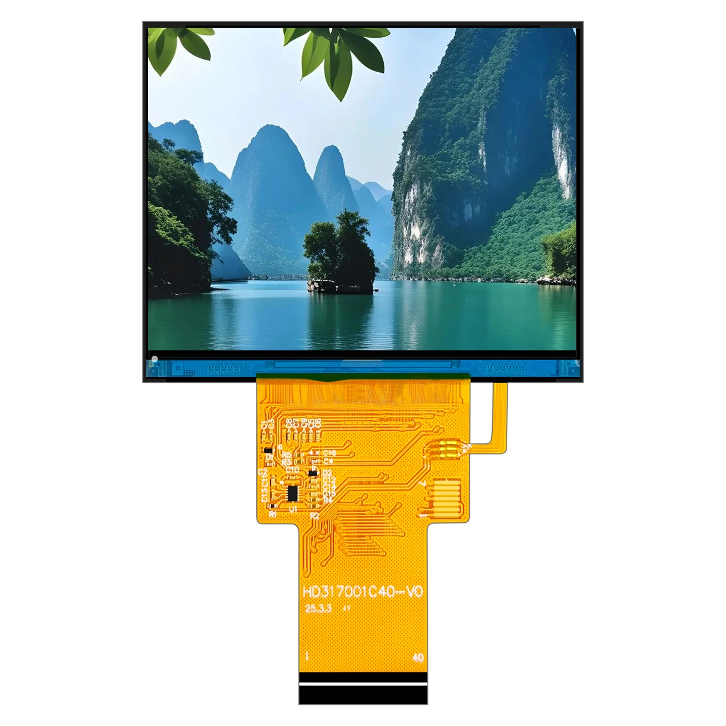 

3,17-дюймовый модуль TFT ЖК-дисплея HD 1024*760 HDMI JD9168 Драйвер IC MIPI RGB Интерфейс 40-контактный USB 5 В IPS Модули полного экрана