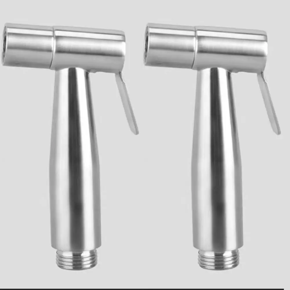 2 Pieces Bidet Toilet Sprayer Head Stainless Steel Handheld Bidet Sprayer Cloth Bathroom Diaper Sprayer for Kitchen and Toilet C