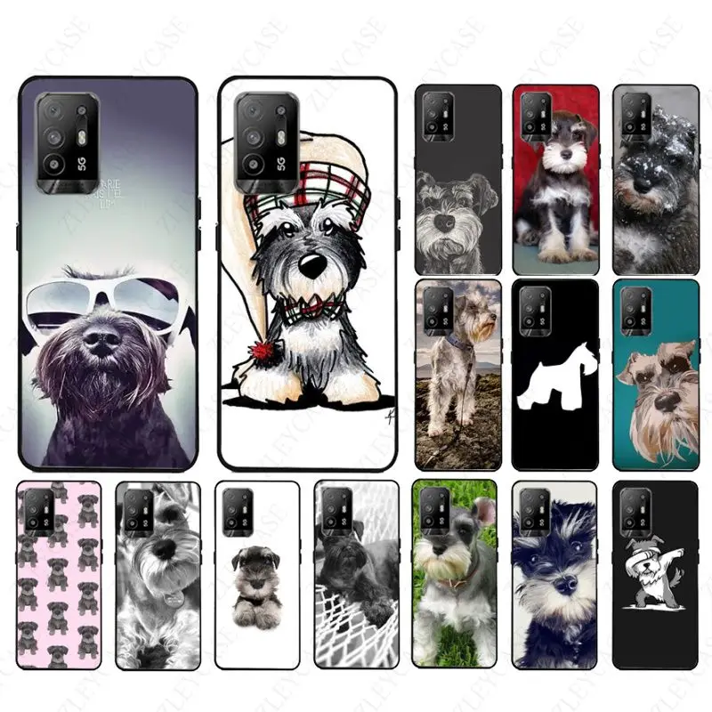 funda Schnauzer puppy dog Phone cover For OPPO A94 A74 A9 A5 A53 A73 2020 A57 A76 A96 4G A54 A78 A95 A98 A72 5G Cases coque