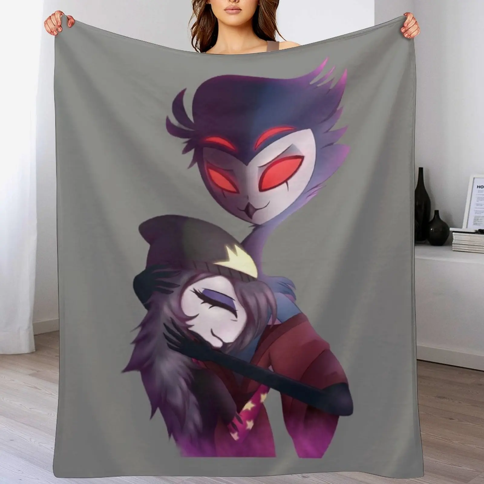 

Stolas - Helluva Boss Throw Blanket Air Conditioner Soft Blanket for Office Home