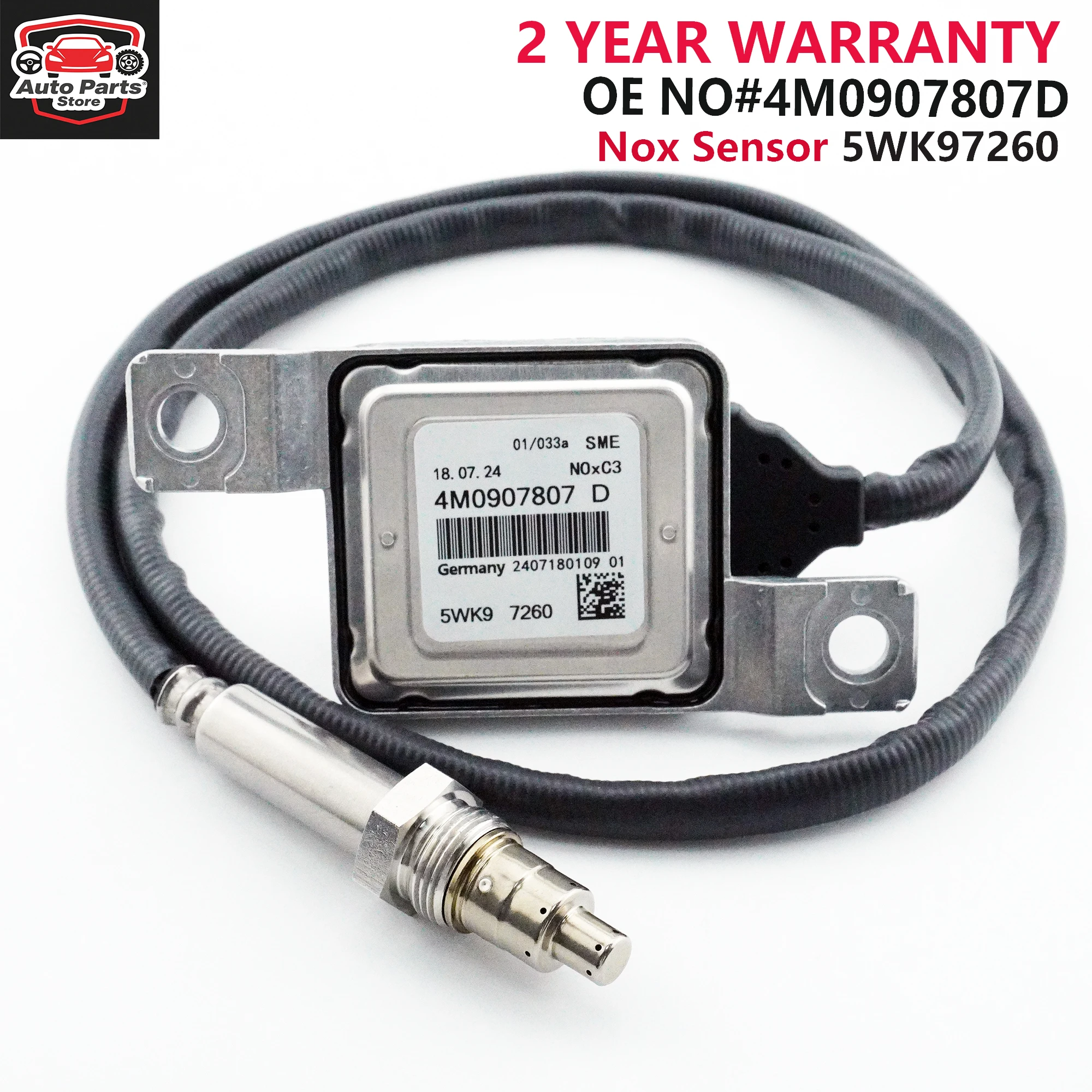 

4M0907807D 5WK97260 NOx Sensor Fits Audi Q7 VW Touareg 3.0L TDI Diesel 2015-2021