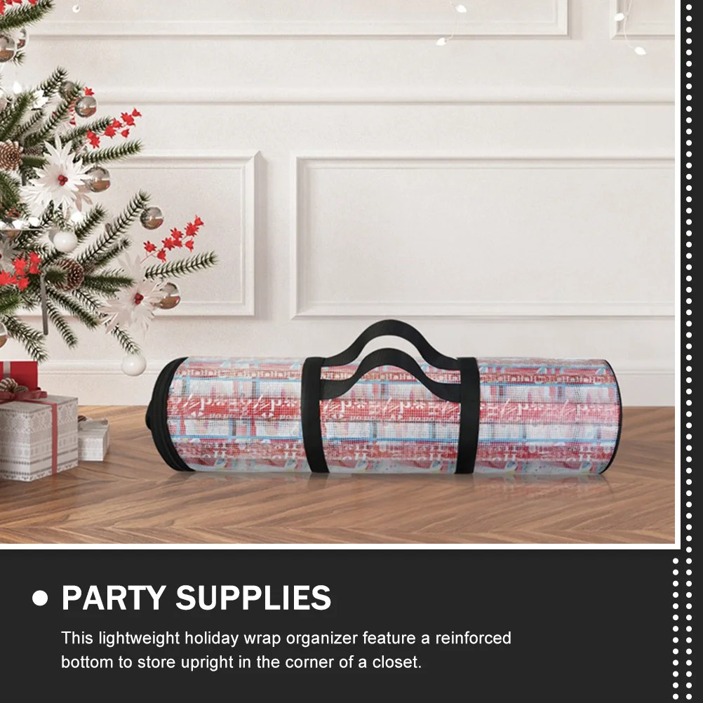 

1Pcs Xmas Gift Packing Bag Premium PVC Material Waterproof Design Creative Cylindrical Pouch Home Storage Organizer