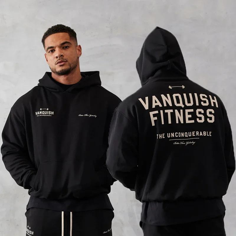 

Men Oversized Pullover Hoodie Cotton Loose Sportswear Joggers Gym Sports Fitness Running Training Coat Casual Fashion Sweatshirt