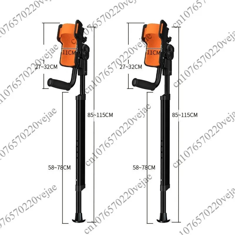 

Medical elbow crutches Arm crutches Young people Fractured ankle injuries Portable folding crutches Adjustable height