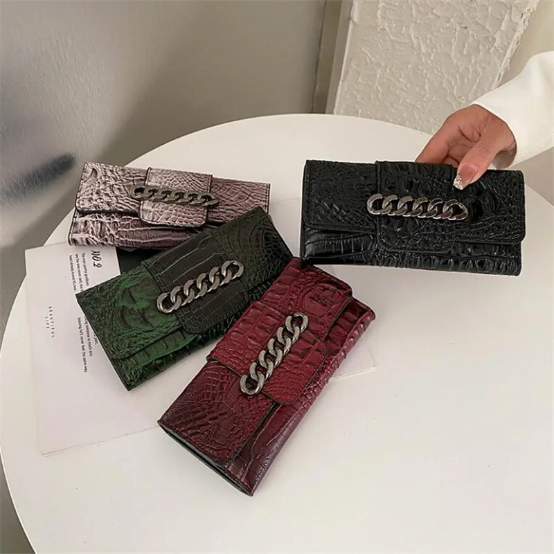 

New Luxury Wallets for Women Large Capacity Clutch Bag For Female Purses Card Holder Alligator Crocodile Long Women Wallet