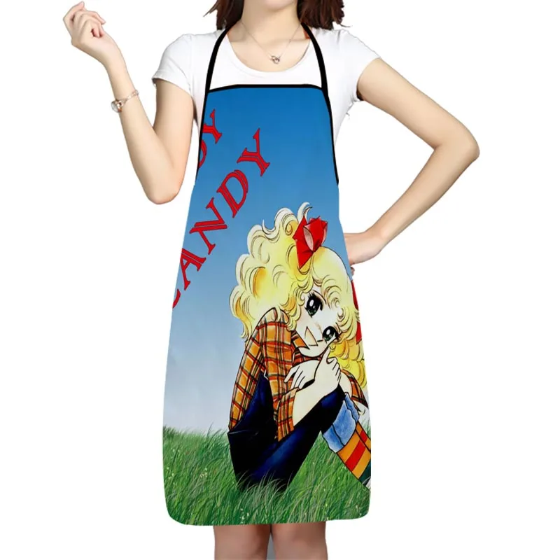 Candy Candy Anime Girl Kitchen Apron Funny Oxford Fabric Aprons For Men Women Home Cleaning Tools Creative Gifts 1028