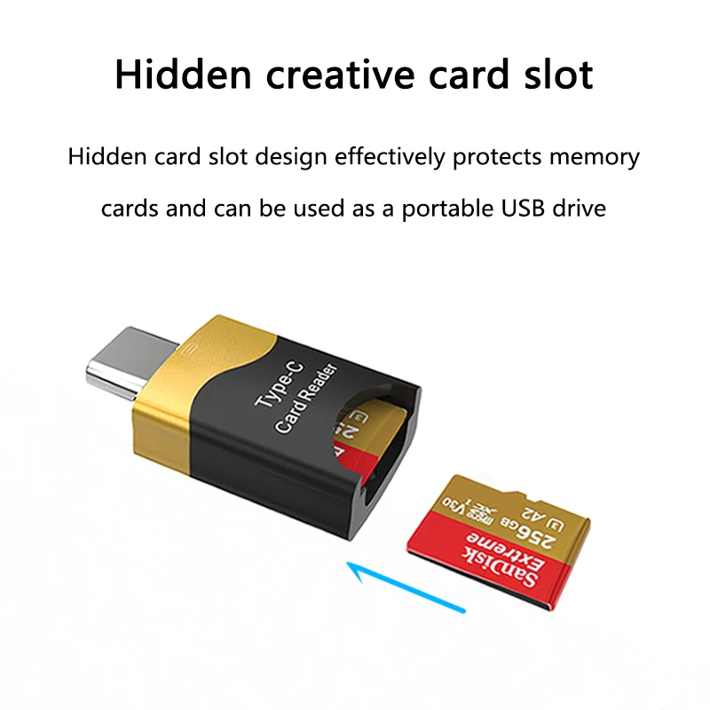 OTG Type C To Micro-SD TF Adapter Cardreader High Speed Card Reader Smart Memory Card Reader For Huawei Samsung Laptop
