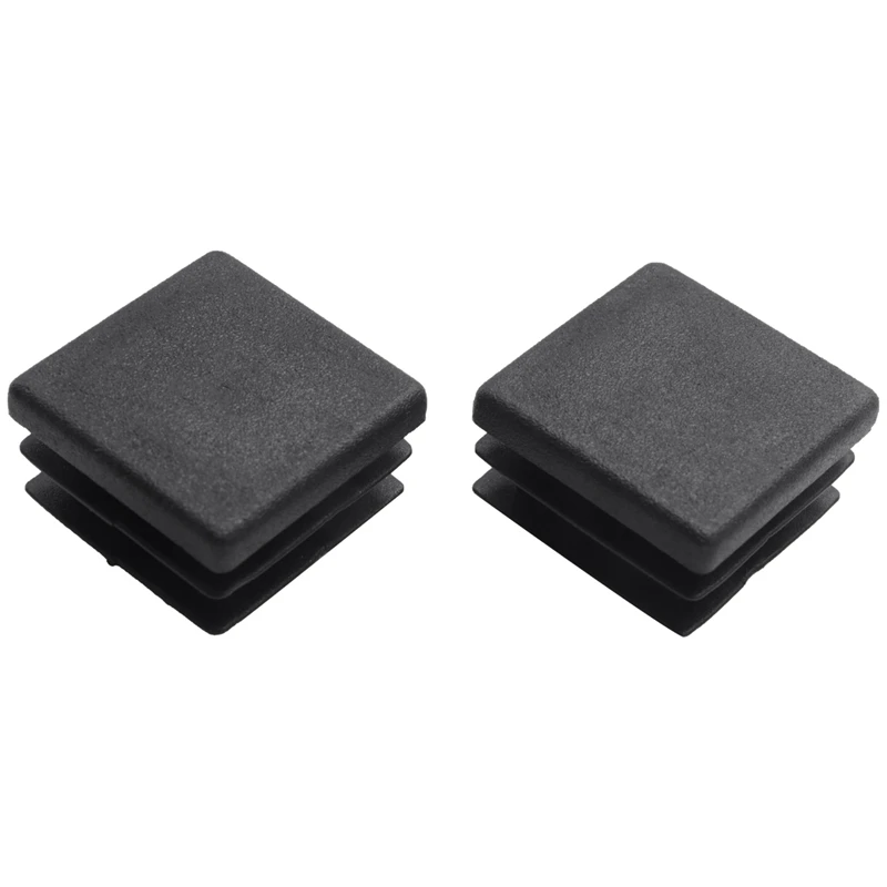 1000Pcs Plastic Square Tube Inserts End Blanking Caps 20Mm X 20Mm Black