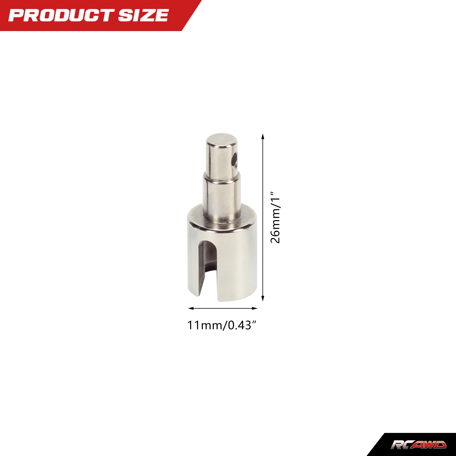 # 45 stalen Front Outdrive Set 12,9 * 25,2 MM voor 1-10 Losi Baja Rey RC auto Upgrded onderdeel